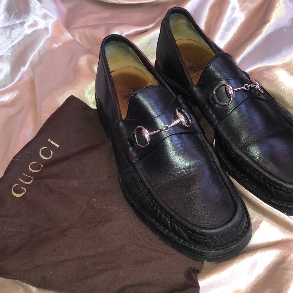 Authentic Gucci Leather Loafer with Horsebit